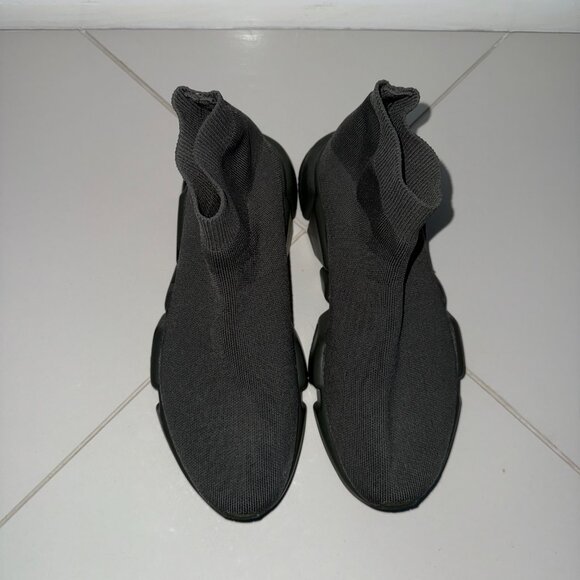 Balenciaga Speed 2.0 LT Sock Sneakers – Dark Olive Green/Black Logo (Size US 10) - Picture 4 of 7